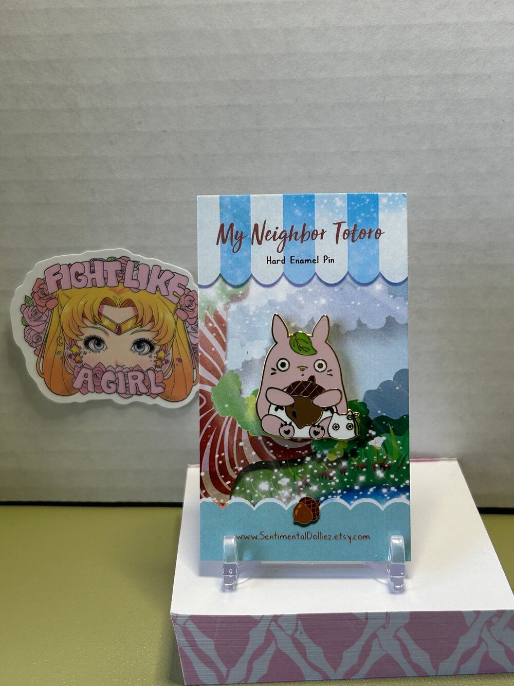 SentimentalDollieZ Chibi Ghibli Collection Pin My Neighbor Totoro Acorn Pink